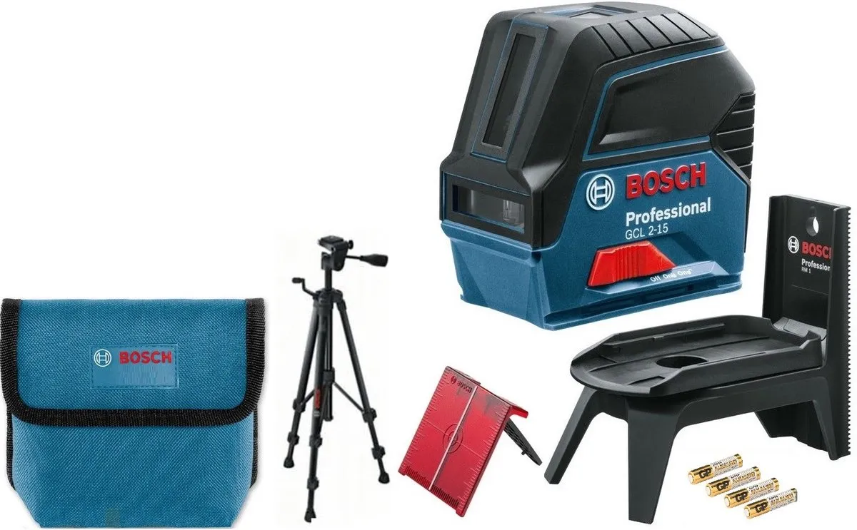 Bosch GCL 2-15 Kruislijnlaser - 15m - Rood