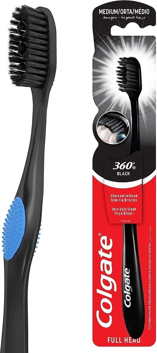 Colgate Tandenborstel Charcoal Black Medium