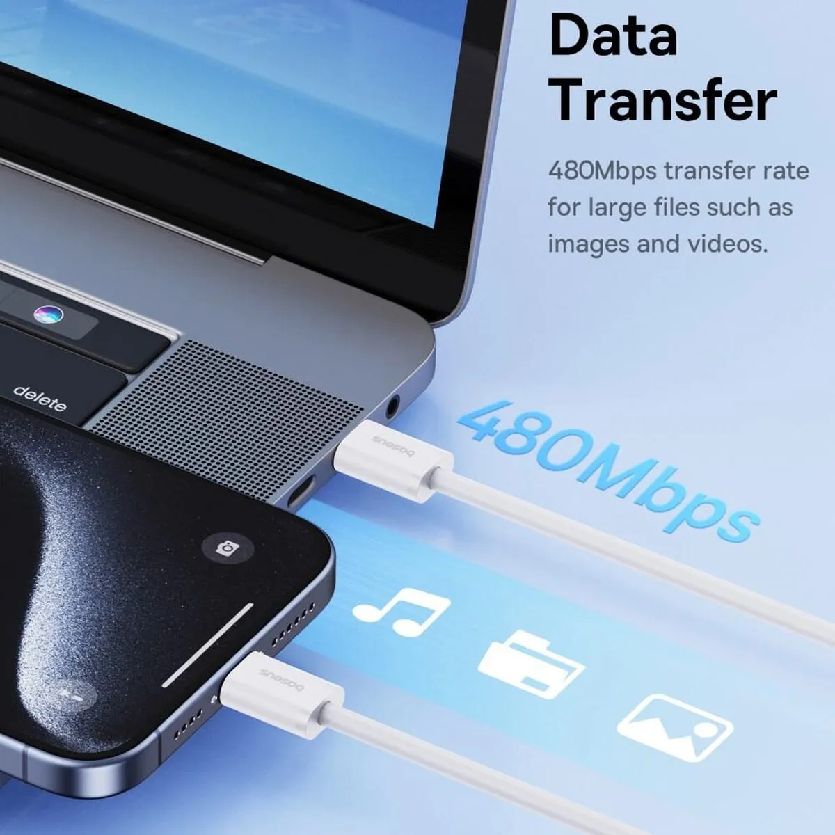 Baseus Superior Series II USB-C Kabel 30W 1m - Wit