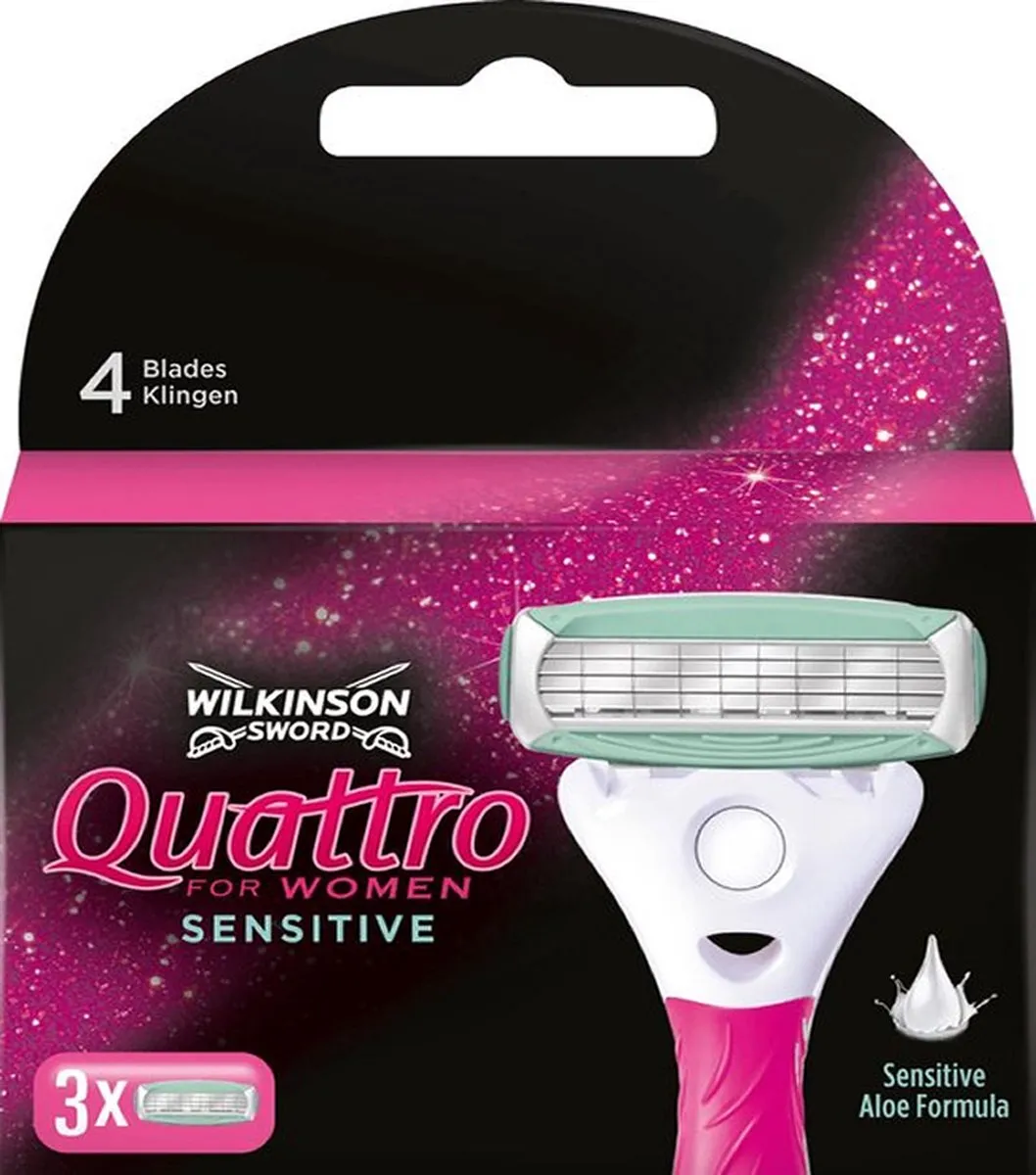 Wilkinson Sword Quattro Sensative Scheermesjes 3 Stuks