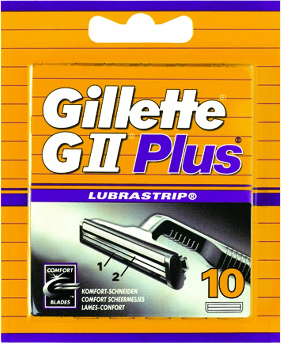 Gillette GII Plus Wegwerpscheermesjes - 2 Bladen - 10 Stuks