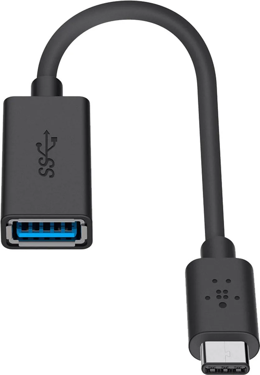 Belkin F2CU036btBLK USB-C naar USB-A Adapter - 1.8m - Zwart