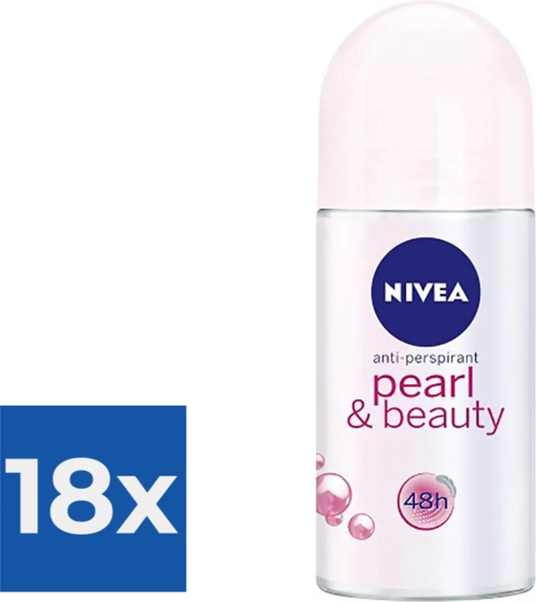 NIVEA Pearl & Beauty Roll-On Deodorant 50ml - 18 Stuks