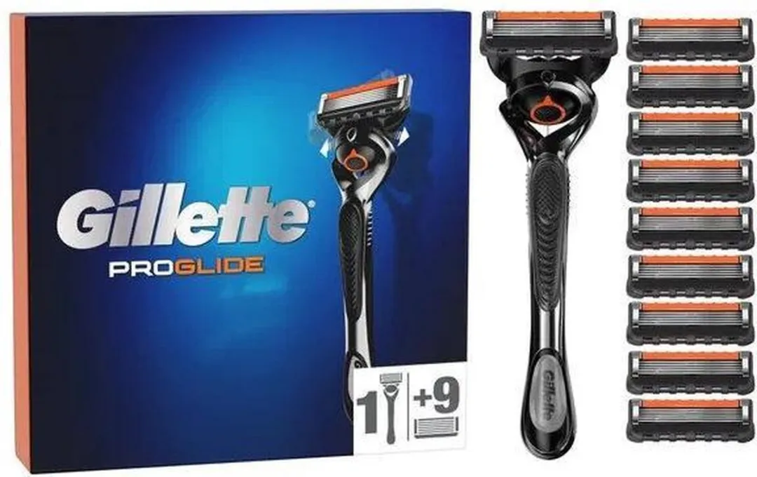 Gillette Fusion Proglide Scheersysteem - 10 Mesjes - Grijs/Zwart
