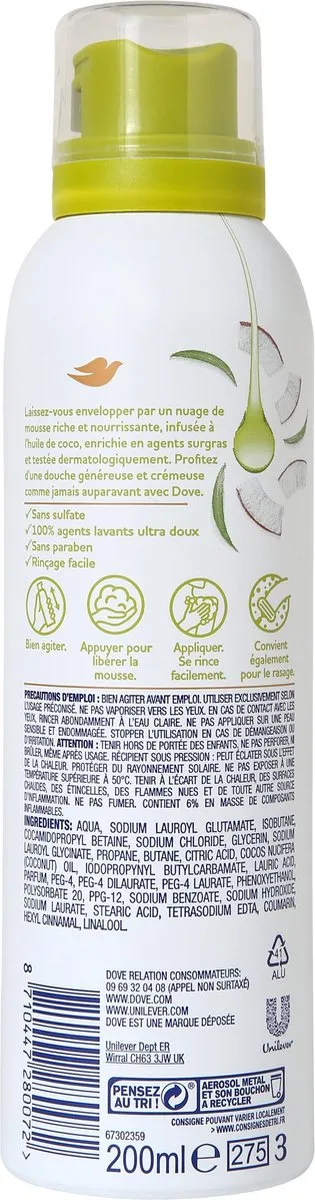 Dove Coconut Oil Douchecrème 200ml
