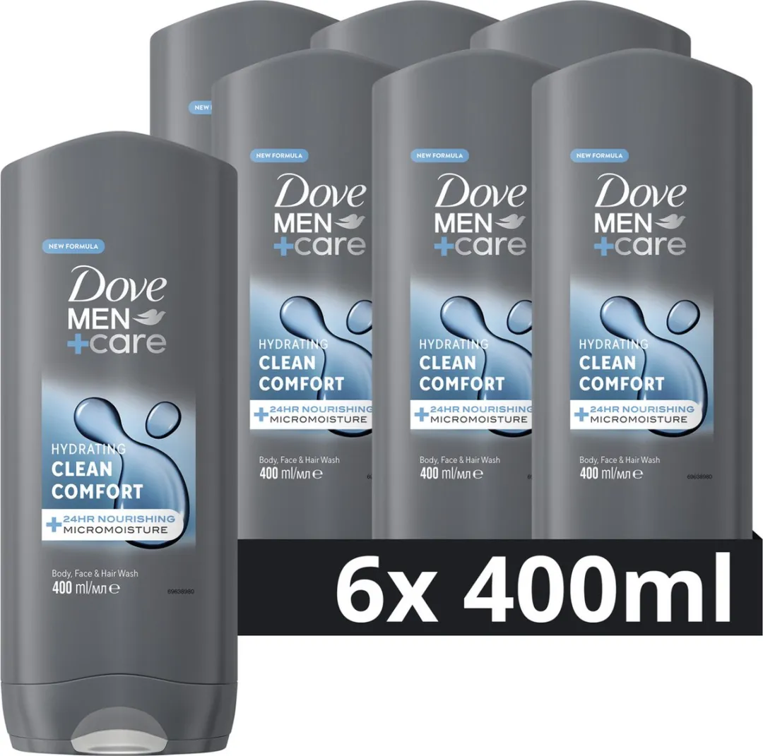 Dove Men+Care 3-in-1 Douchegel Clean Comfort - 6x400ml