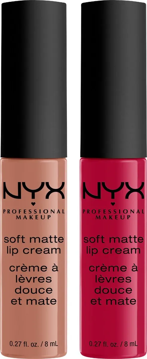 NYX Mrs Claus Soft Matte Lip Cream Duo - 2x 8ml - Rood
