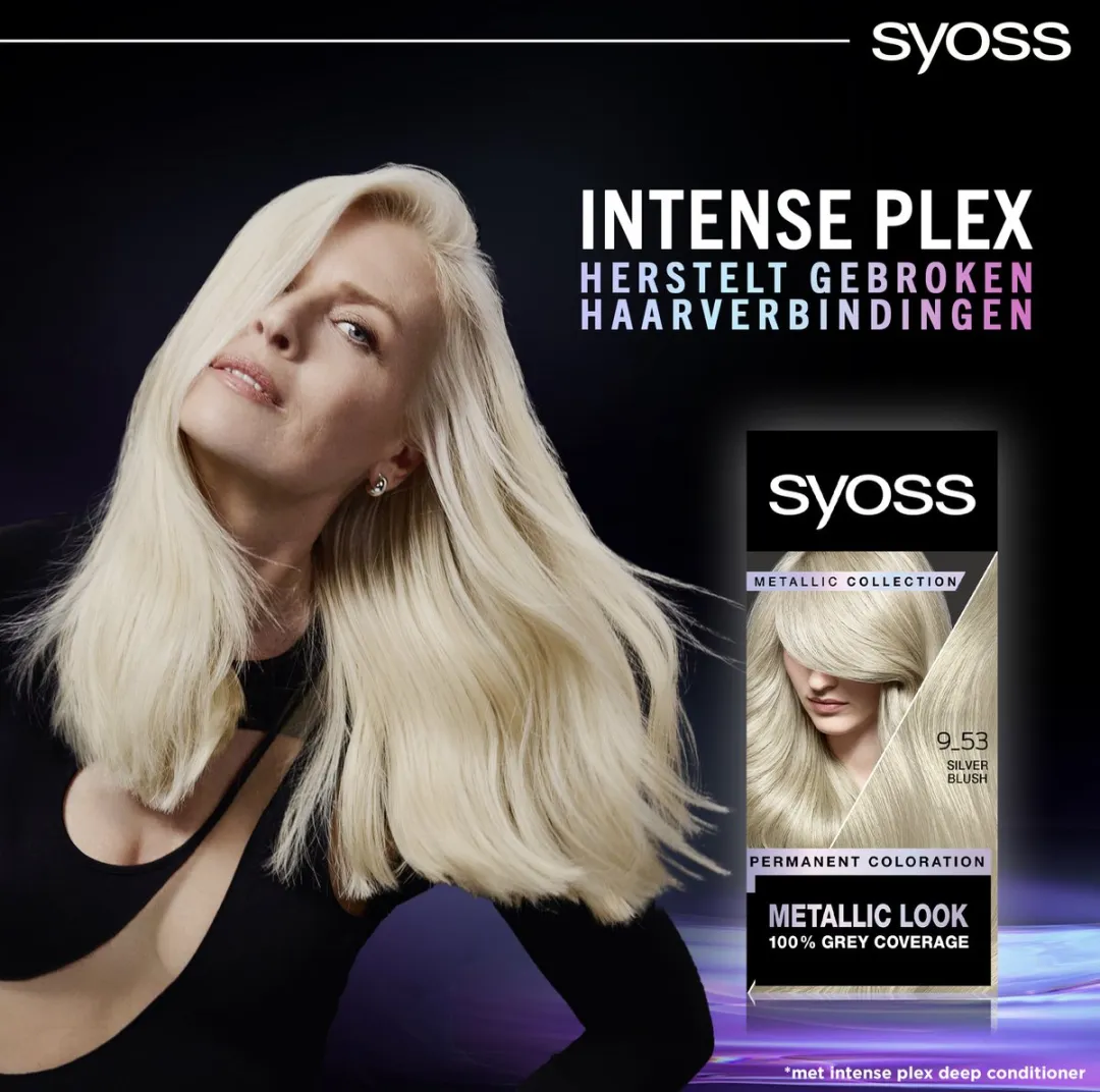SYOSS Metallics 9-53 Haarverf Permanent - 3x115ml Silver Blush