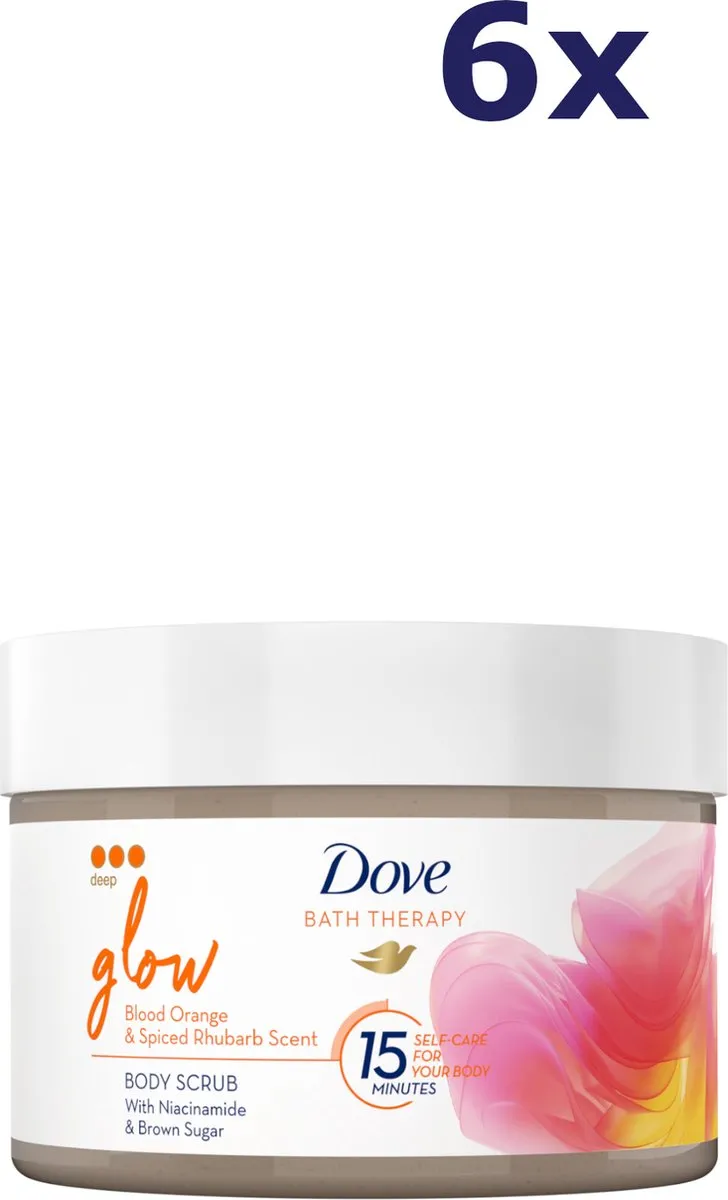 Dove Body Scrub Glow Blood Orange - 6x295ml