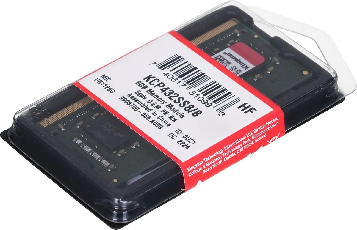 Kingston KCP432SS8/8 Laptopgeheugen 8GB DDR4 3200MHz