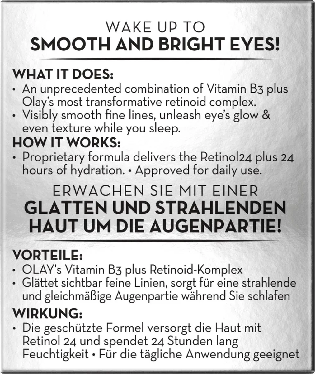 Olay Retinol 24 Night Oogcrème 15ml - afbeelding 6 van 6