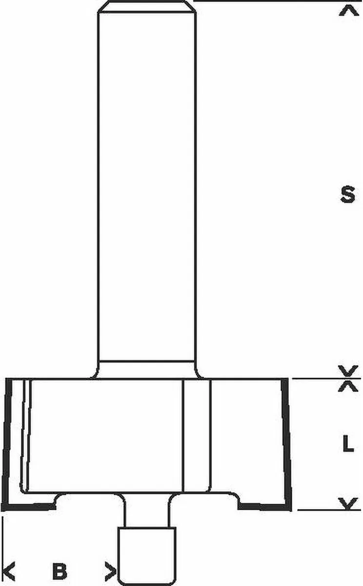 Bosch Sponningfrees 1/4" Ø25,4mm L12,7mm - Hout