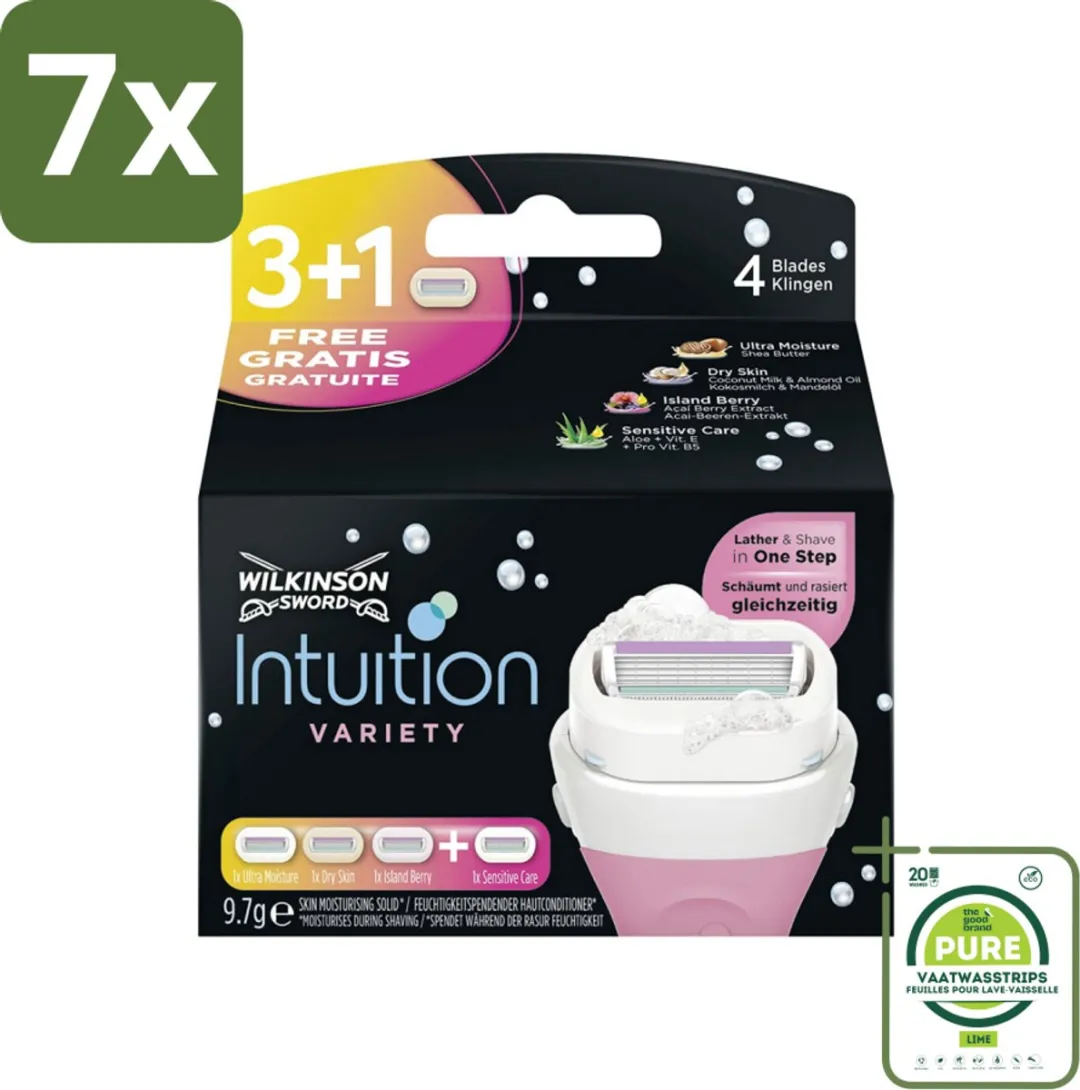 Wilkinson Sword Intuition 2-in-1 Variety Navulmesjes 4 Stuks