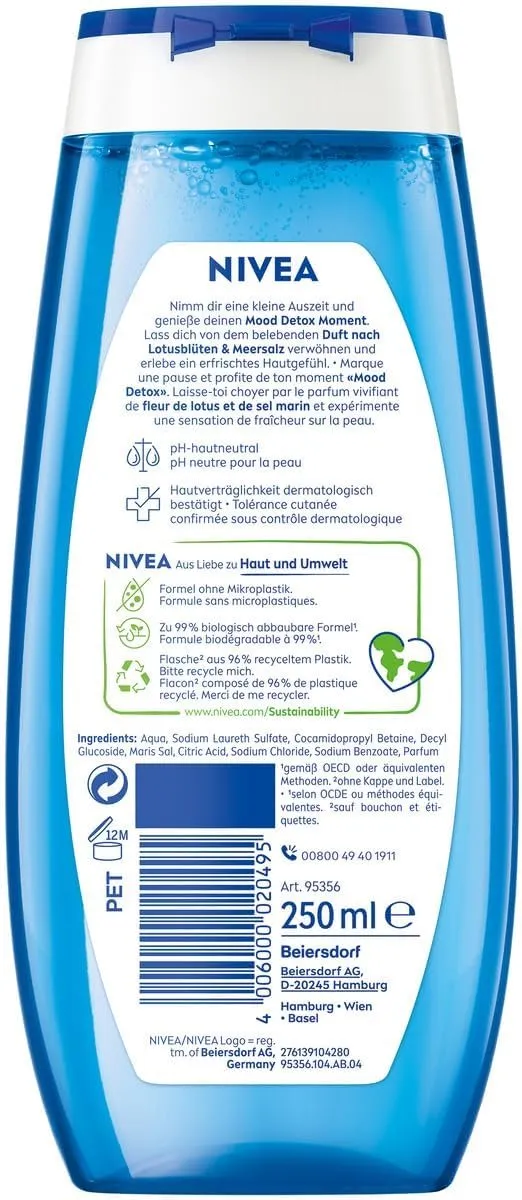 NIVEA Mood Detox Douchegel - 2 x 250ml