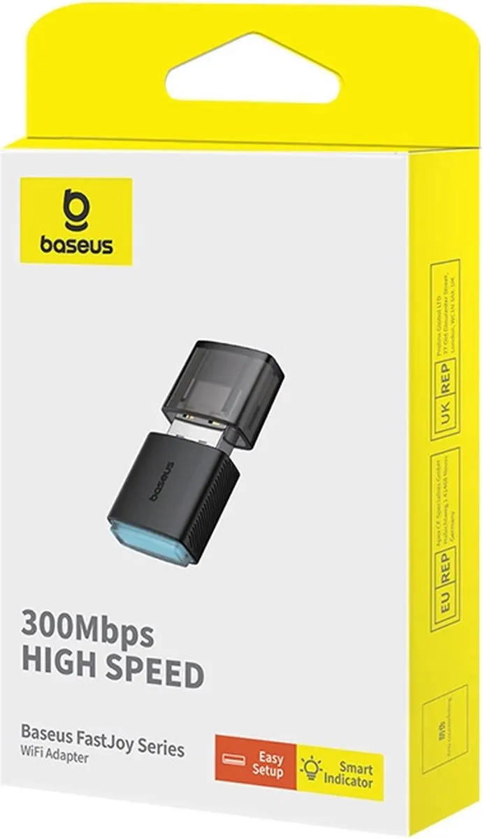 Baseus BS-OH169 USB Netwerkkaart 300Mb/s - Zwart - afbeelding 6 van 6