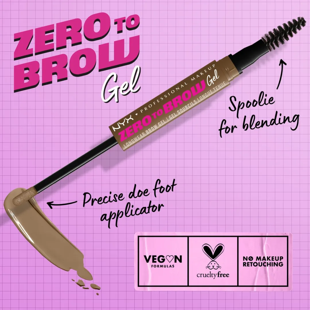 NYX Zero To Brow Wenkbrauwgel Taupe 42ml