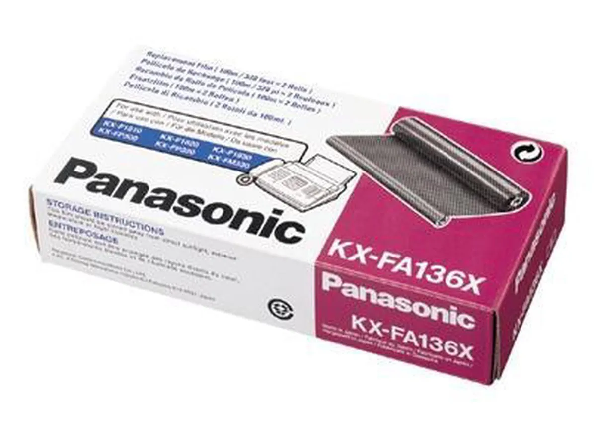 Panasonic KX-FA136X Faxlint - 2 Stuks - Zwart