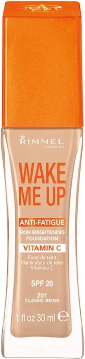 Rimmel London Wake Me Up Foundation 201 Classic Beige - 30ml