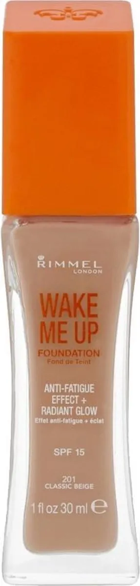Rimmel London Wake Me Up Foundation 201 Classic Beige - 30ml