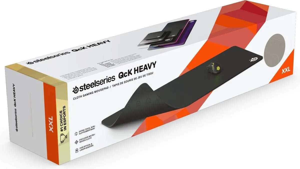 SteelSeries QcK Extended Gaming Muismat XXL - Zwart - afbeelding 6 van 6