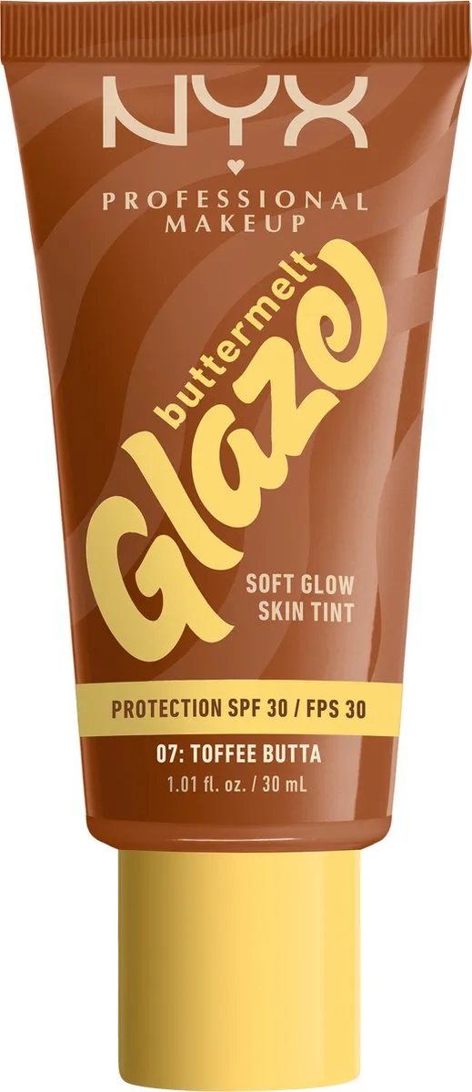 NYX Professional Makeup Buttermelt Glaze Foundation Toffee Butta - SPF 30 - 30ml