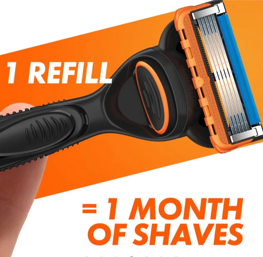 Gillette Fusion5 Scheermesjes 8 Stuks - Zwart/Oranje