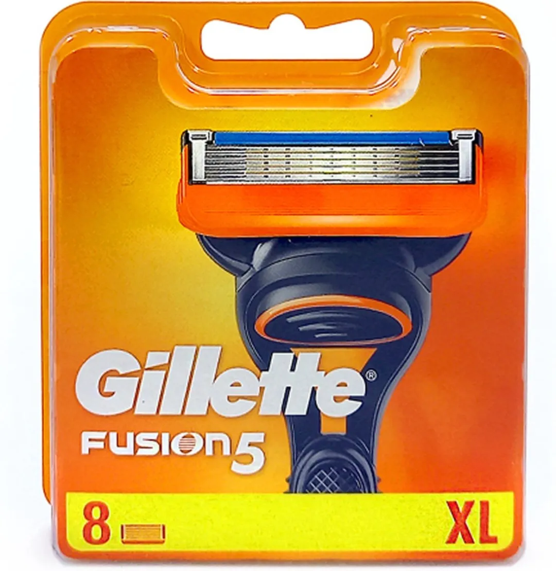 Gillette Fusion5 Scheermesjes 8 Stuks - Zwart/Oranje