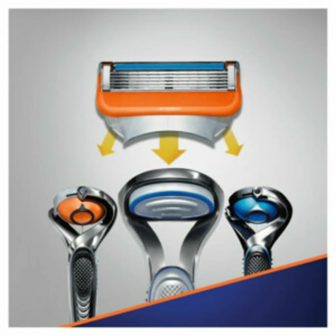 Gillette Fusion5 Scheermesjes 8 Stuks - Zwart/Oranje