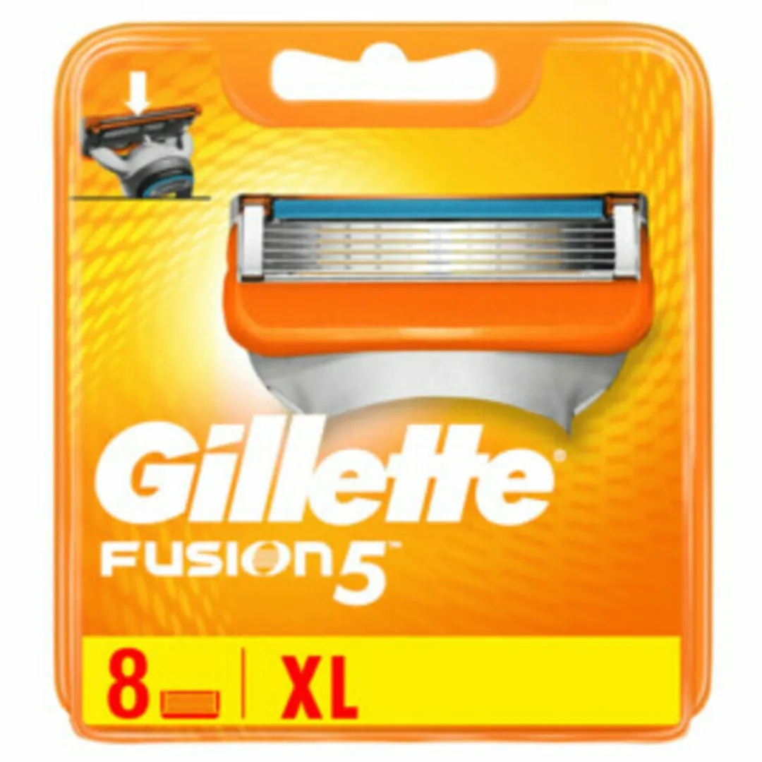 Gillette Fusion5 Scheermesjes 8 Stuks - Zwart/Oranje - afbeelding 6 van 6
