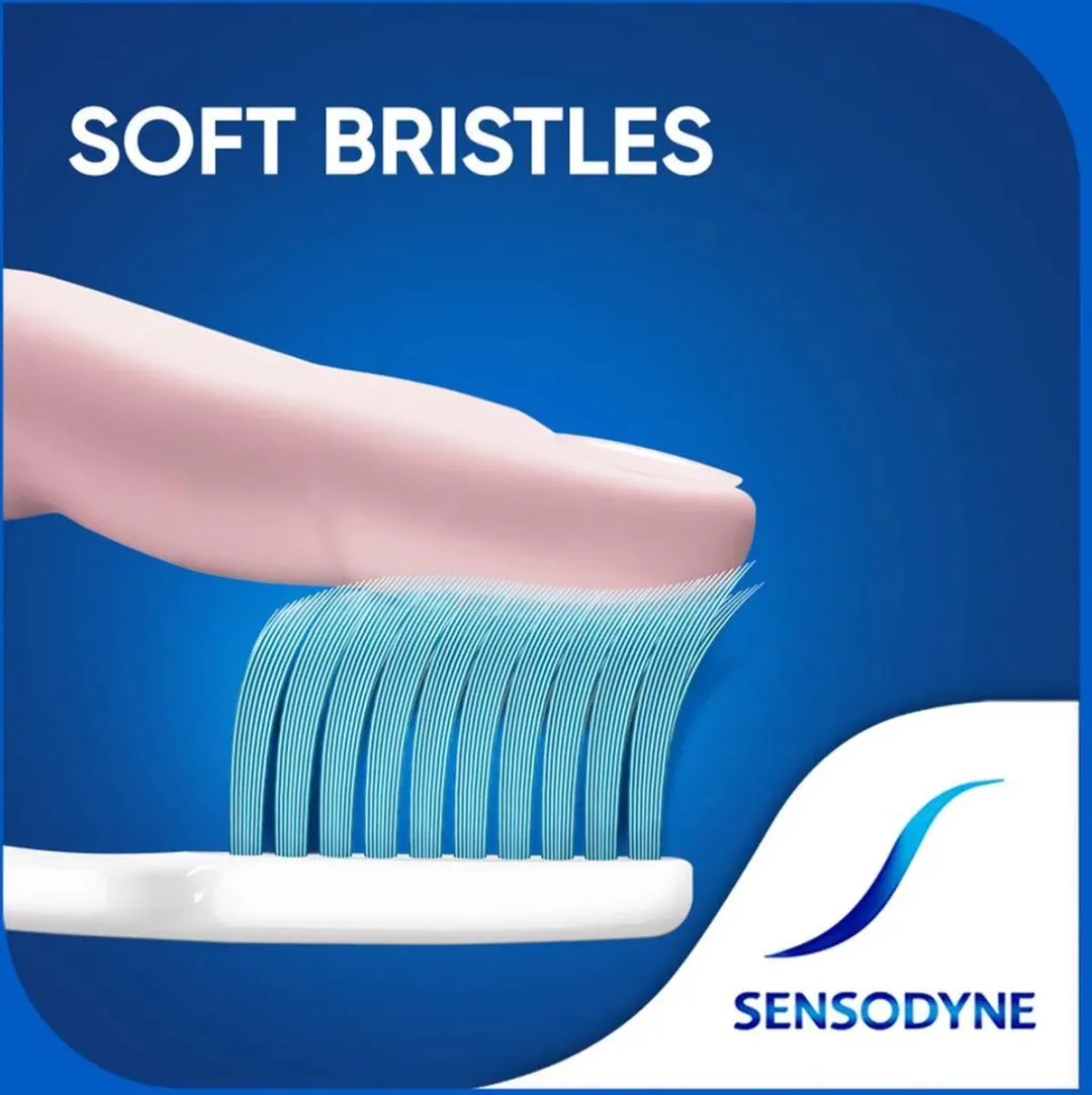 Sensodyne Sensitive Tandenborstel - 3 Stuks Blauw/Groen/Paars