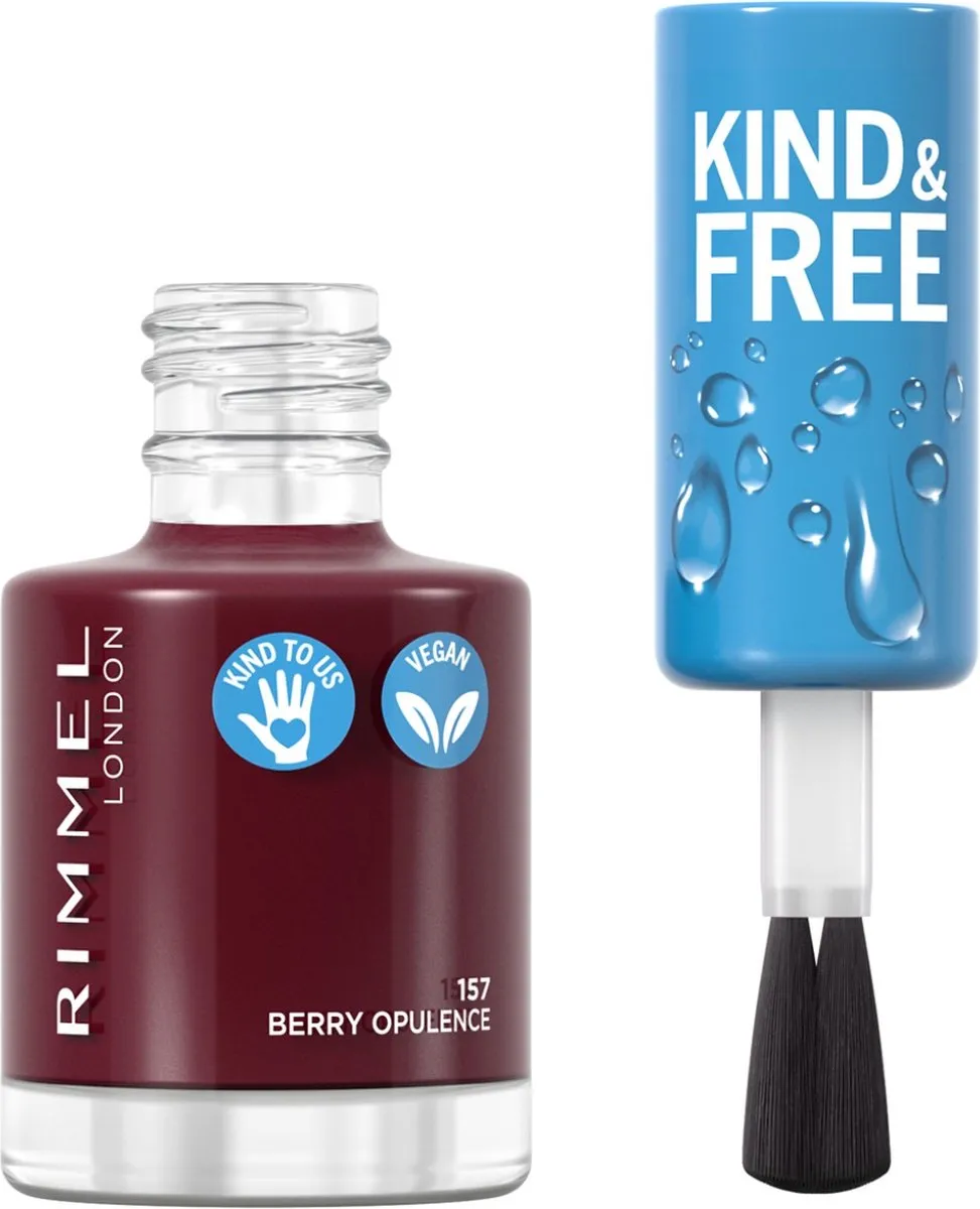 Rimmel London KIND & FREE Vegan Nagellak 157 Berry Opulence - 8ml