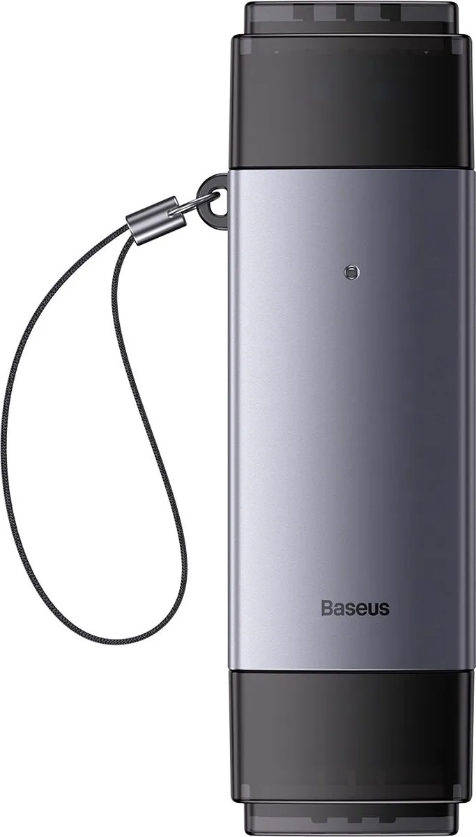 Baseus WKQX-06 Lite SD/TF Kaartlezer - Zilver/Grijs