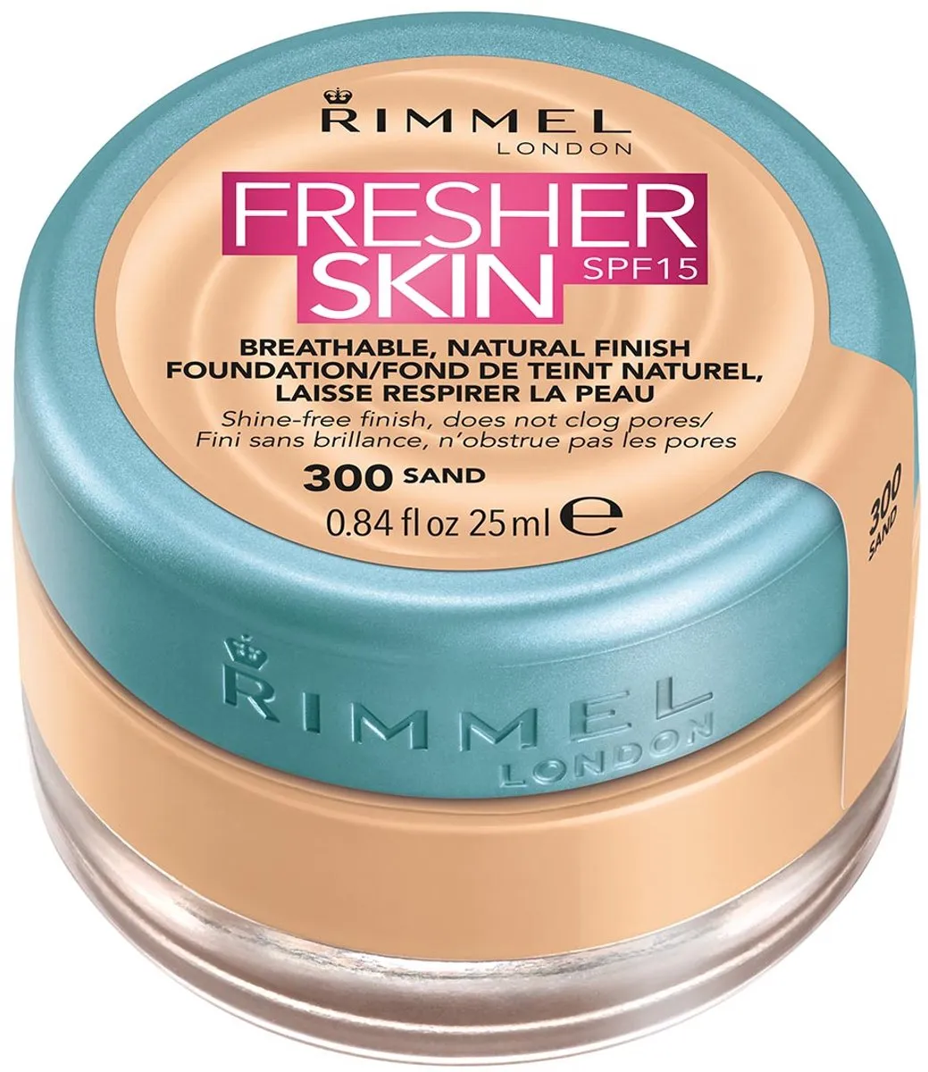 Rimmel London Fresher Skin Foundation 300 Sand - 25ml