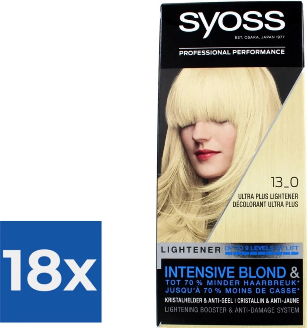 SYOSS Ultra Plus Lightener 115ml - 18 Stuks - Extra Licht Blond