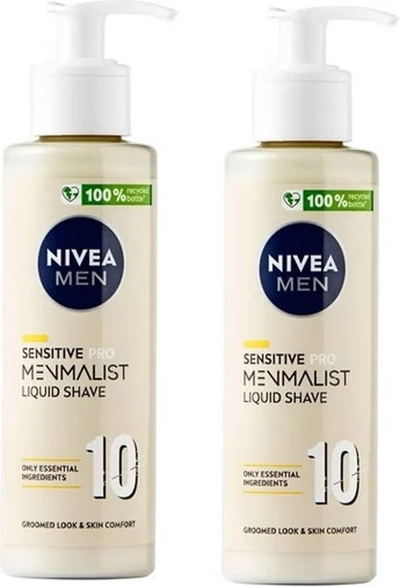 NIVEA Men Sensitive Pro Menmalist Scheercrème 200ml - 2 Stuks