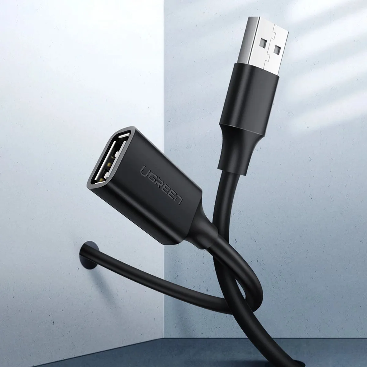 Ugreen US103 USB Verlengkabel 2.0 3m - Zwart - afbeelding 6 van 6
