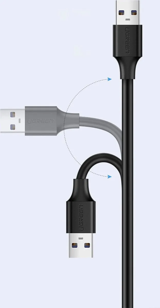 Ugreen US103 USB Verlengkabel 2.0 3m - Zwart