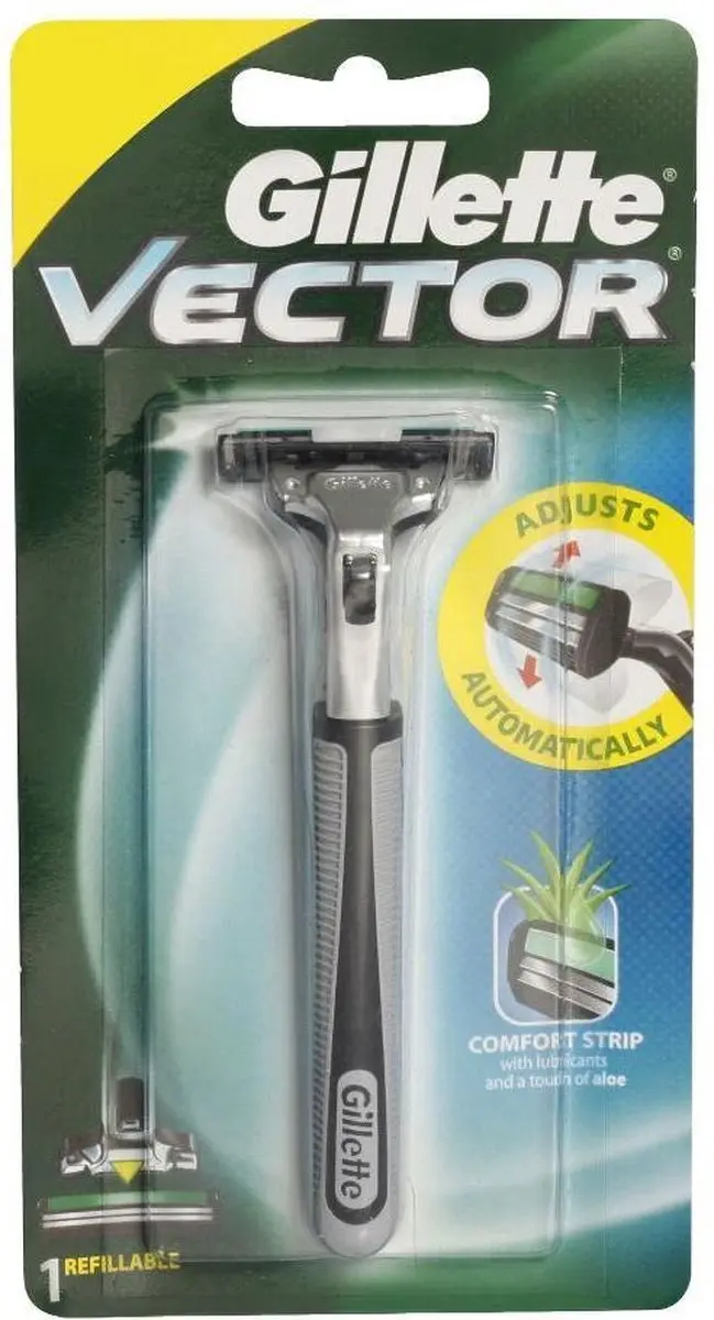 Gillette Vector Contour Plus Scheermes - 2 Bladen - Zwart