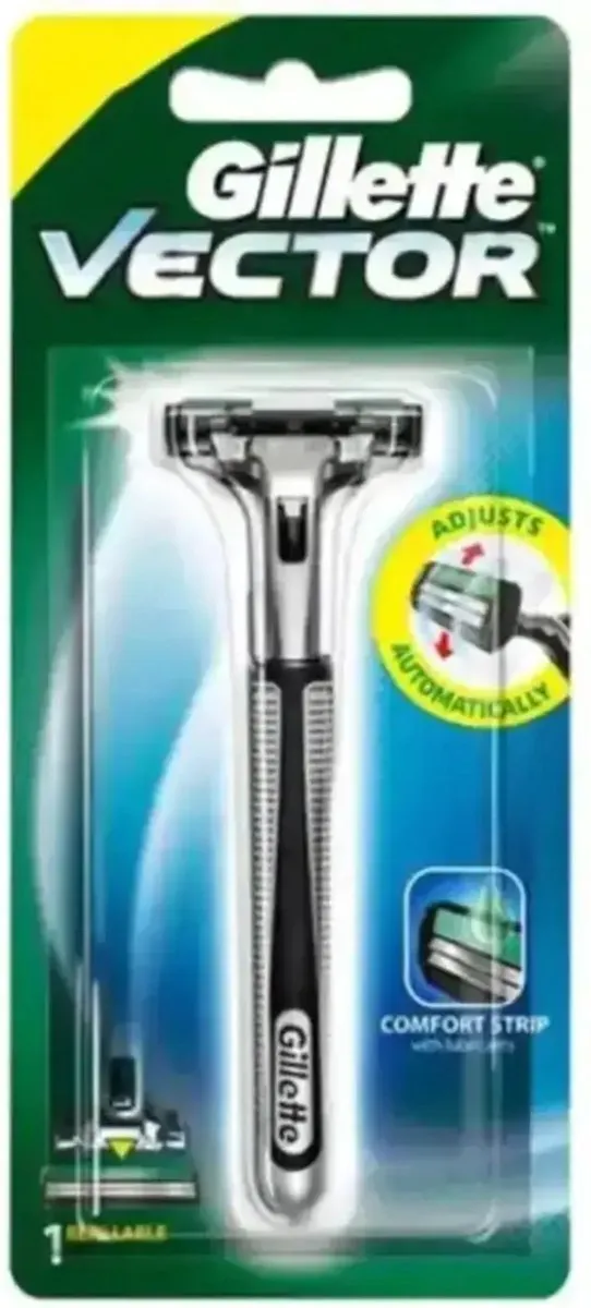 Gillette Vector Contour Plus Scheermes - 2 Bladen - Zwart