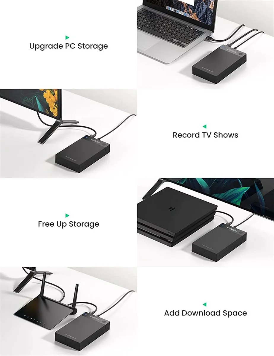 Ugreen USB3.0 3.5 inch SATA Behuizing 50422 - Zwart - afbeelding 6 van 6
