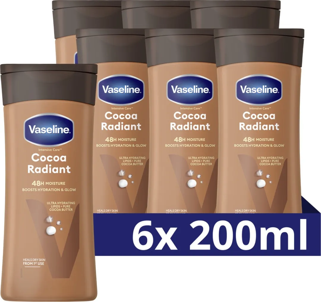 Vaseline Cocoa Bodylotion - 6x200ml