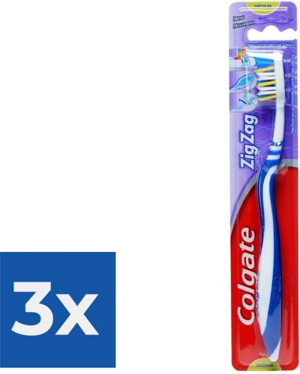 Colgate ZigZag Medium Tandenborstel - 3 Stuks