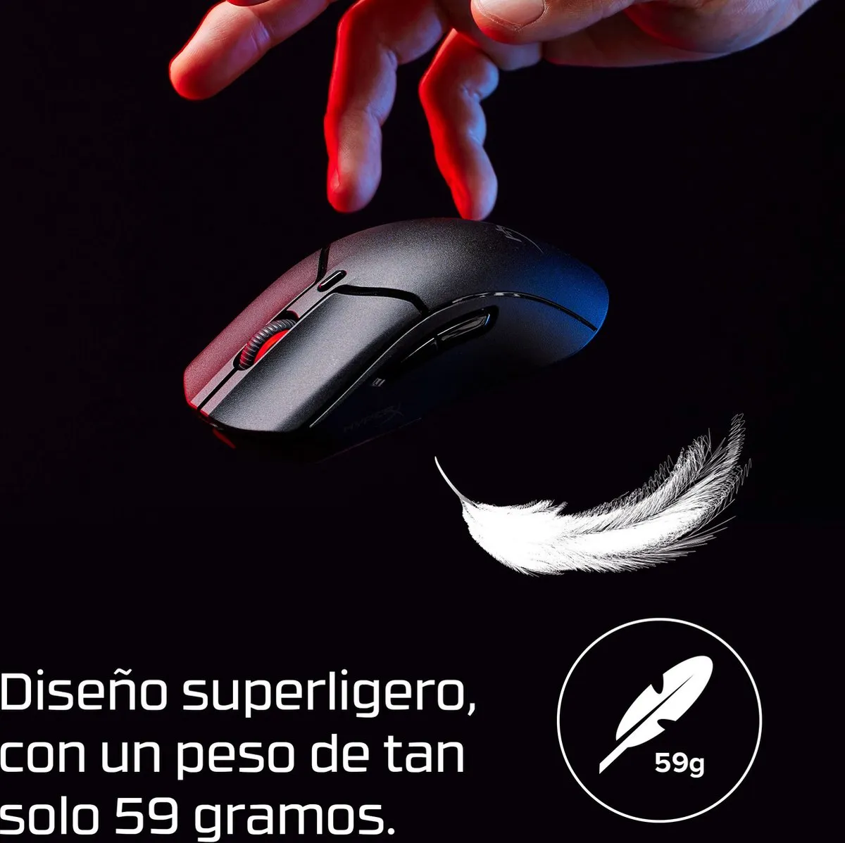 HyperX Pulsefire Haste 2 Mini - draadloze gaming muis (zwart)