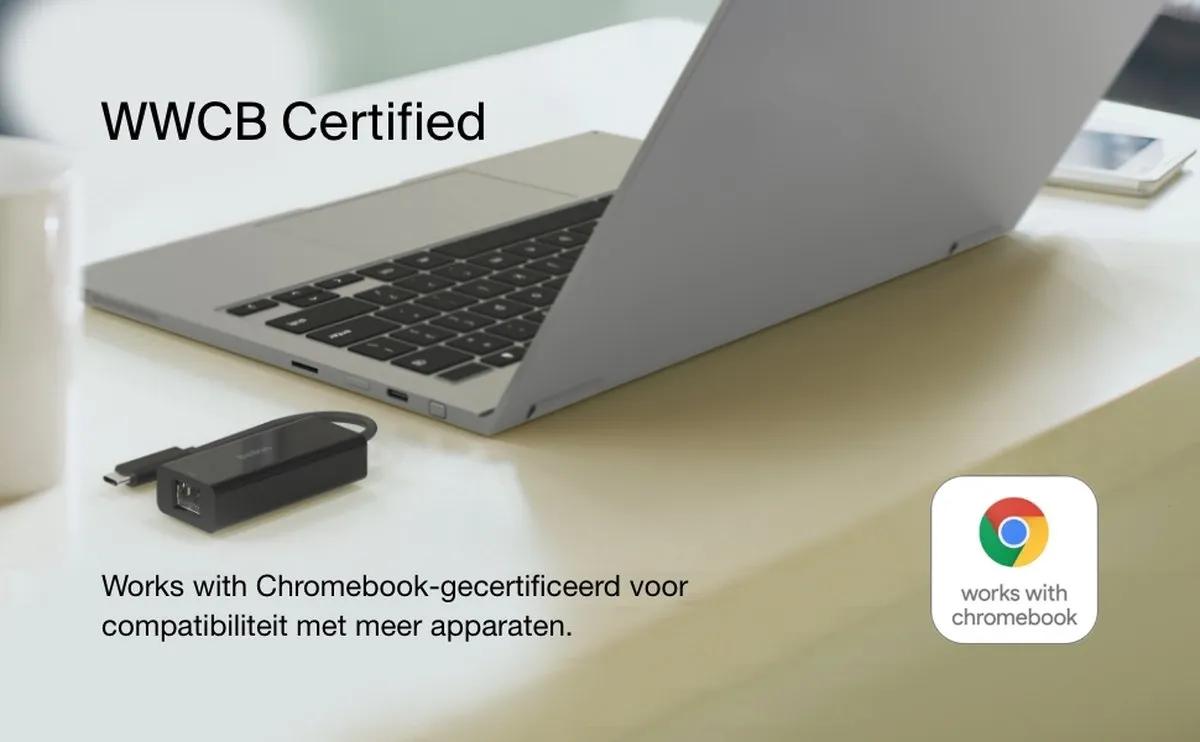 Belkin USB-C 2.5Gb Ethernet Adapter INC012btBK - Zwart