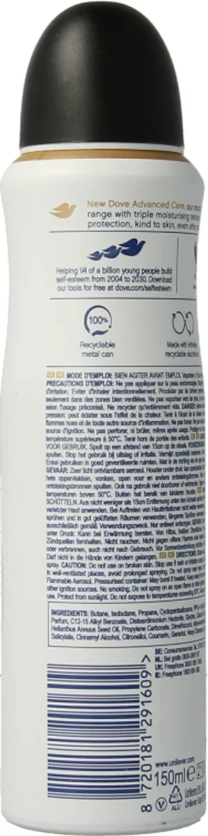 Dove Invisible Dry Anti-transpirant Spray 150ml