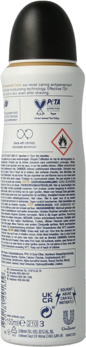 Dove Invisible Dry Anti-transpirant Spray 150ml