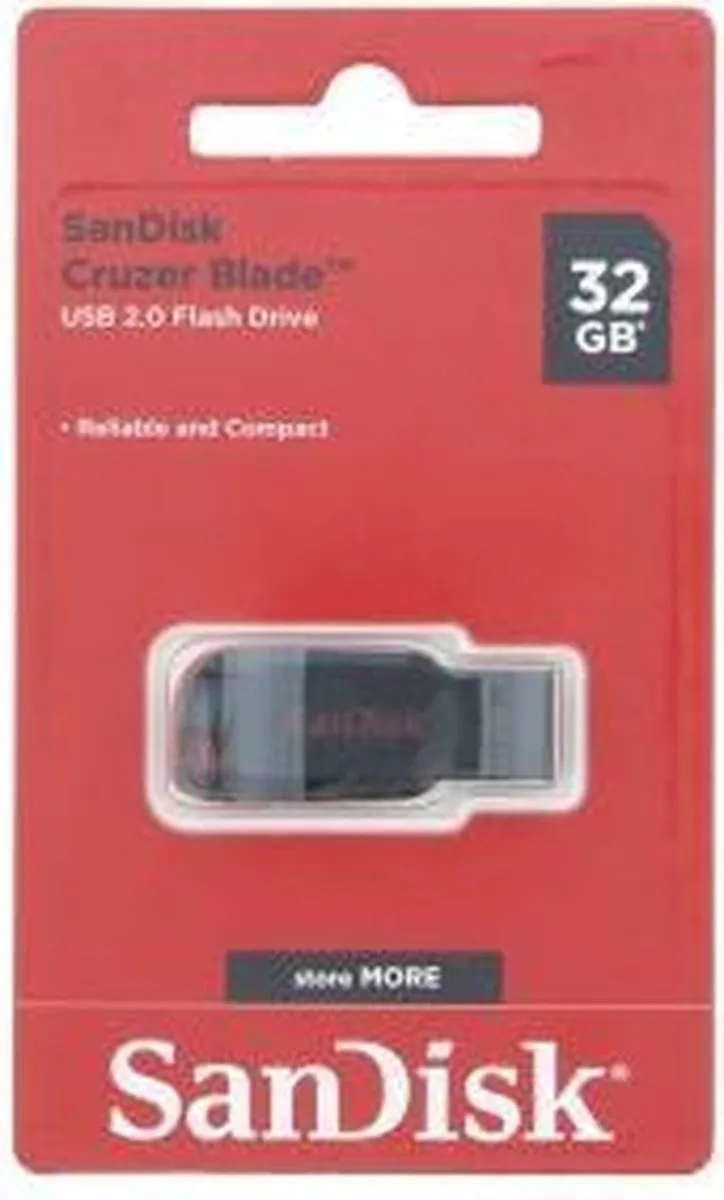SanDisk Cruzer Blade USB Stick 32GB - Zwart