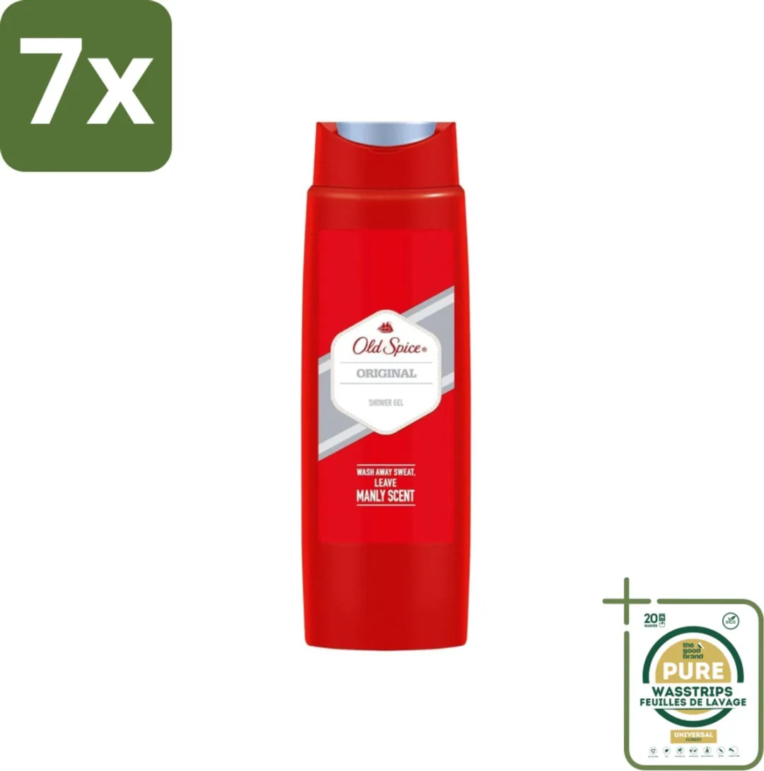 7 x Old Spice - Original - Douchegel - Reinigt, Verfrist & Verzorgt - 250 ml - Grootverpakking - Douchegel - Reinigen - Gezicht - Haar - Lichaam