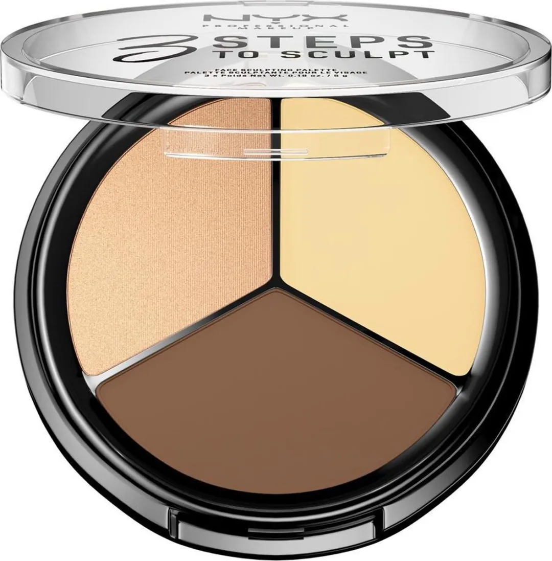 NYX Professional Makeup 3 Steps To Sculpt Light - 15g - 3 Stuks