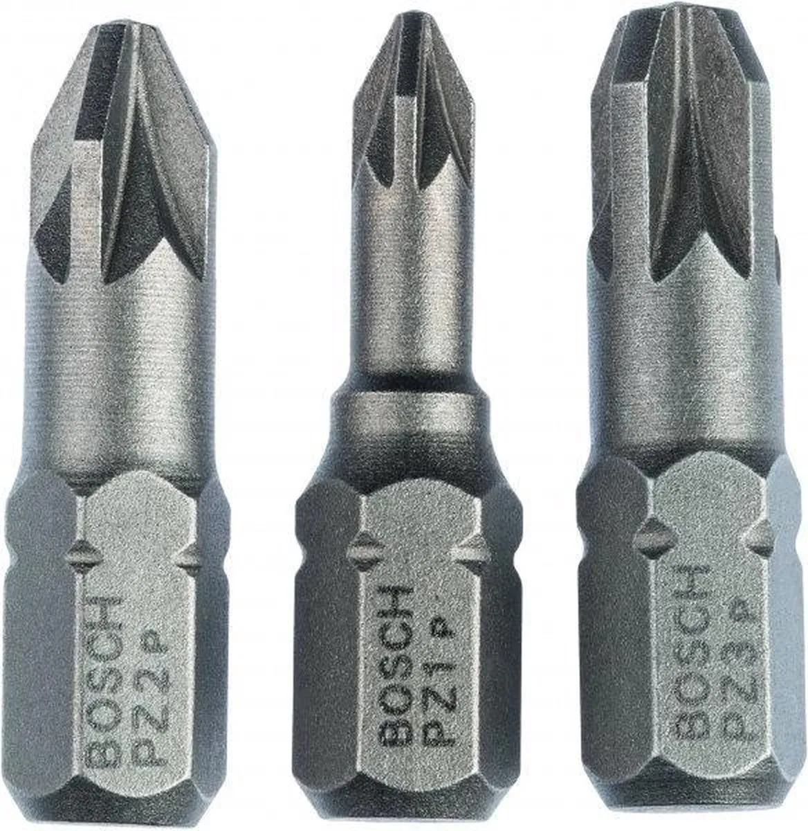 Bosch MaxGrip Bitset 1/4" PH1/PH2/PH3 - 3 Stuks